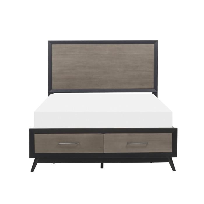 Raku (3)Eastern King Platform Bed with Footboard Storage