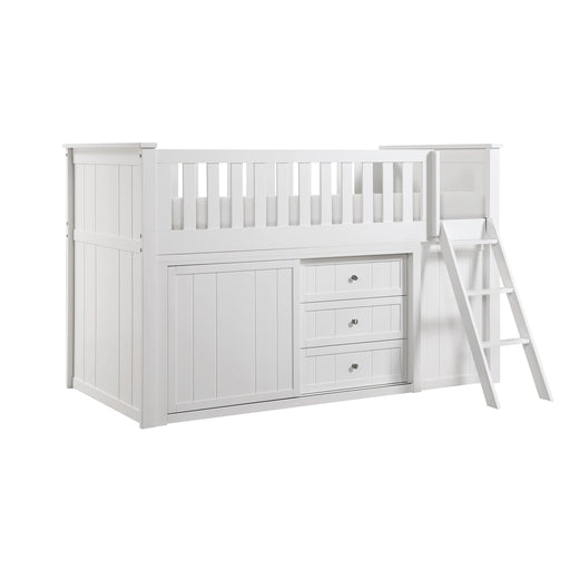 Galen-(6) Low Loft Bunk with Bookcase and 2 Dressers image