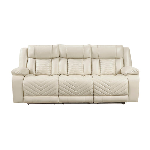 Huron-Power Double Reclining Sofa with Center Drop-Down Cup Holders, Wireless Charger, Magazine Bag, LED and Charging Ports image