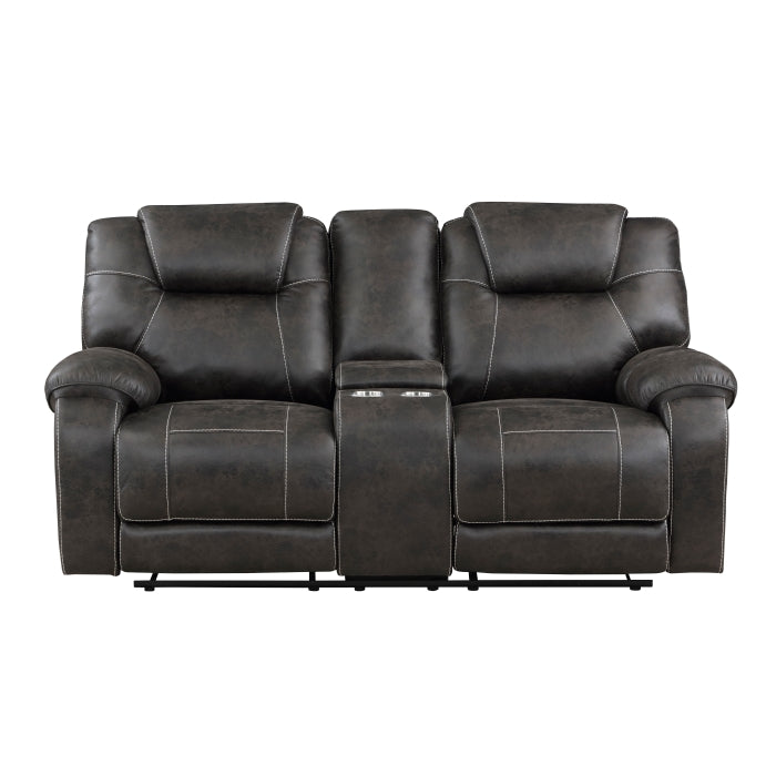 8560PM-2 - Double Reclining Love Seat with Center Console