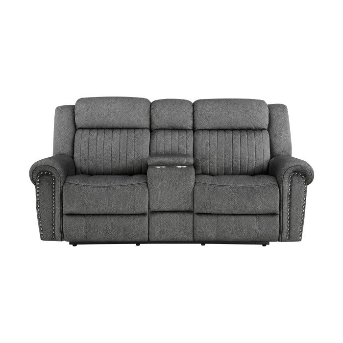 9204CC-2PW - Power Double Reclining Love Seat with Center Console