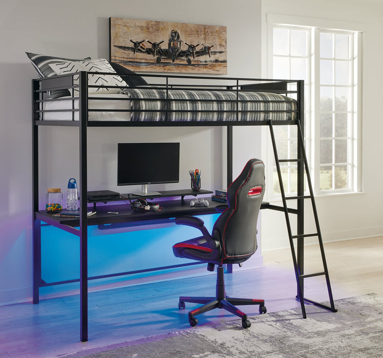 Broshard Loft Bed with Desk
