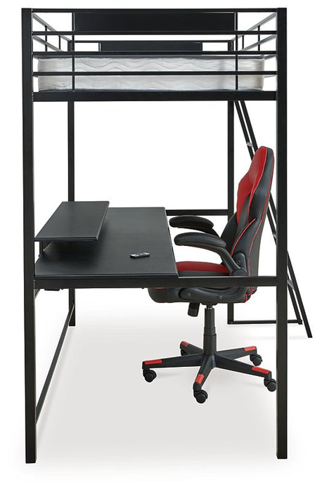 Broshard Loft Bed with Desk