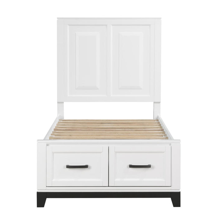 Garretson 4 & 5 Piece Bed Set Gray & White