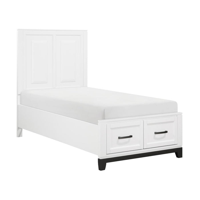 Garretson 4 & 5 Piece Bed Set Gray & White