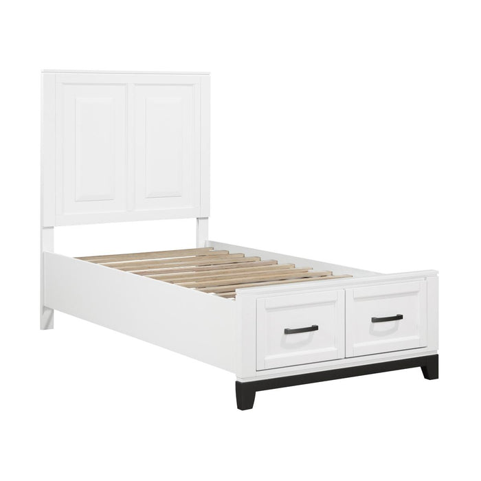 Garretson 4 & 5 Piece Bed Set Gray & White