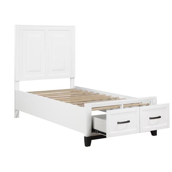 Garretson 4 & 5 Piece Bed Set Gray & White