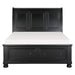 Laurelin Queen Sleigh Platform Storage Bed in Black 1714BK-1 image