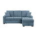 9816BU2LLRC - (2)2-Piece Sectional with Right Chaise, Pull-out Bed and Hidden Storage image