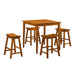 5302A - 5-Piece Pack Counter Height Set, Oak image